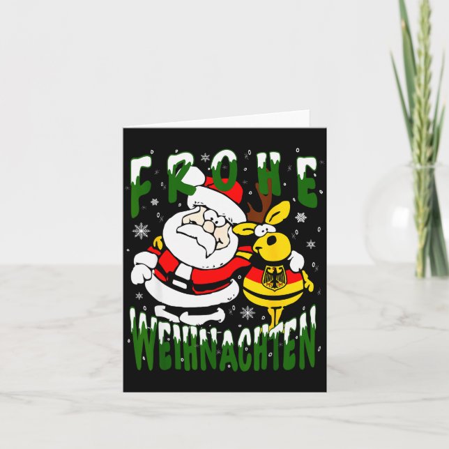 German Christmas Germany Frohe Weihnachten Frohlic Card (Front)