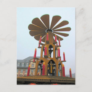 German Christmas, Giant sized Decoorations Holiday Postcard