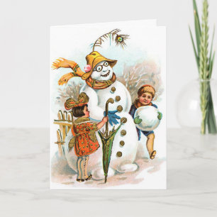 German Christmas Greetings with Christmas Lyrics Holiday Card