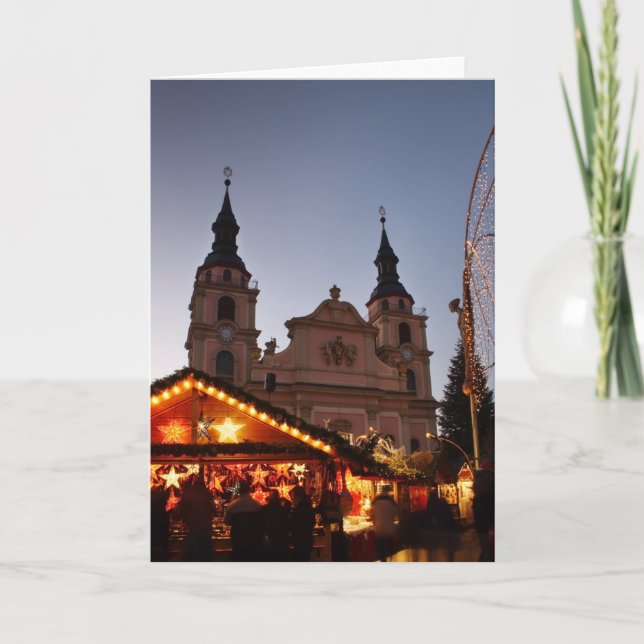 German christmas market holiday card (Front)