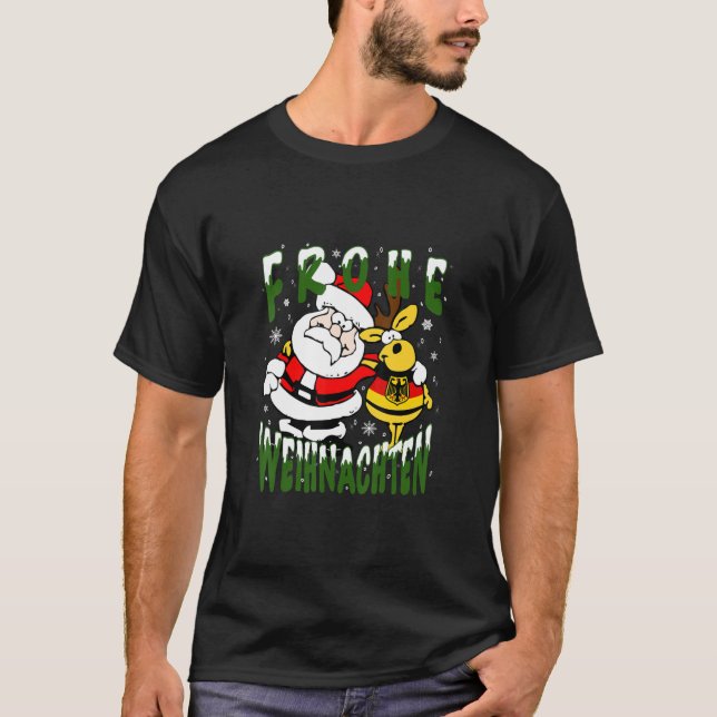 German Christmas T-shirt Germany Frohe Weihnachten (Front)