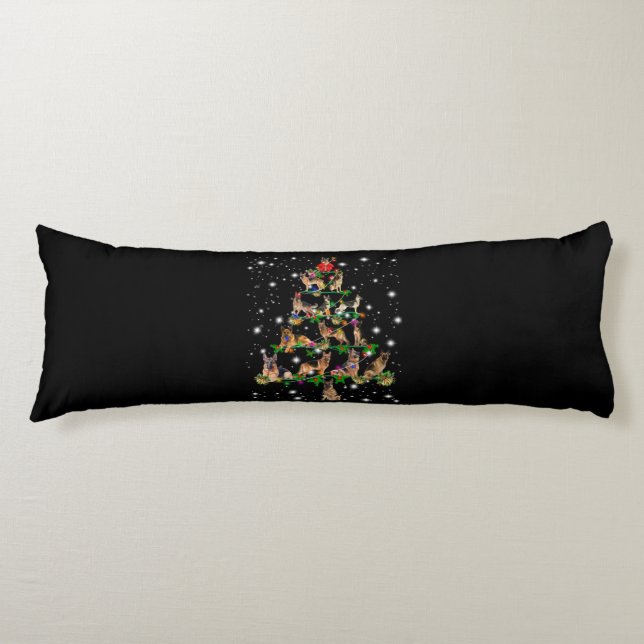 German Christmas Tree Covered By Flashlight Body Cushion (Front)