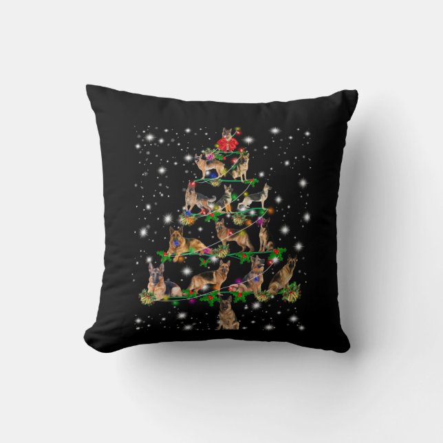 German Christmas Tree Covered By Flashlight Cushion (Front)