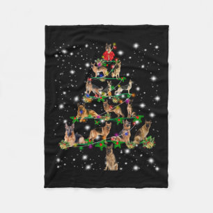 German Christmas Tree Covered By Flashlight Fleece Blanket
