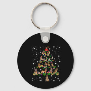 German Christmas Tree Covered By Flashlight Key Ring
