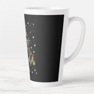 German Christmas Tree Covered By Flashlight Latte Mug
