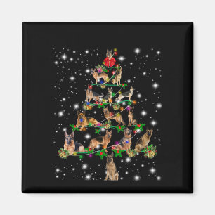 German Christmas Tree Covered By Flashlight Magnet