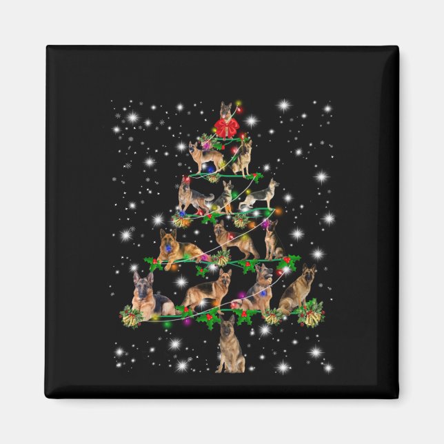 German Christmas Tree Covered By Flashlight Magnet (Front)