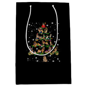 German Christmas Tree Covered By Flashlight Medium Gift Bag
