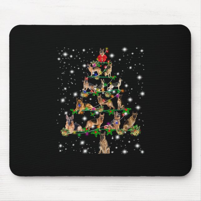 German Christmas Tree Covered By Flashlight Mouse Mat (Front)