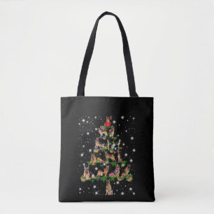 German Christmas Tree Covered By Flashlight Tote Bag