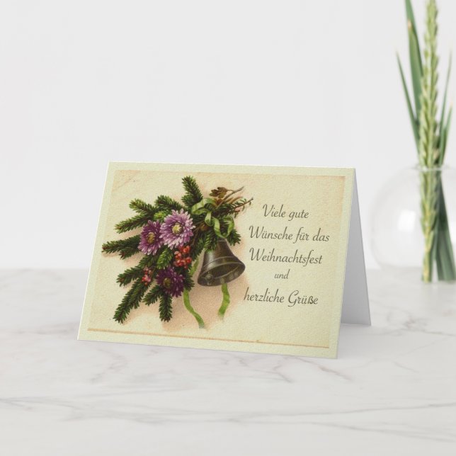 German Christmas, Weihnachtsfest Vintage Card (Front)