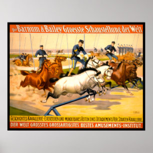 German Circus Advertisement Vintage 1900 Poster