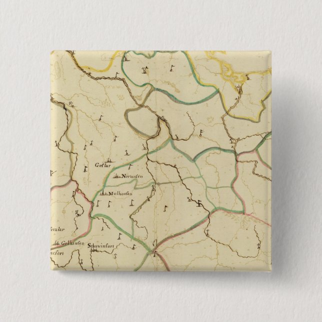 German Cities 15 Cm Square Badge (Front)