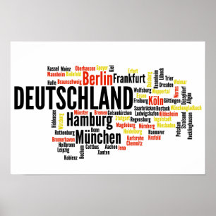 German Cities - Deutsche Städte Poster