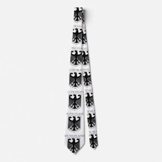 German Coat of Arms Deutschland Black and White Tie
