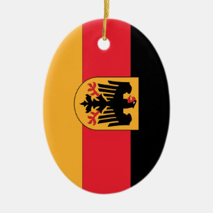 German Coat of Arms Flag Ceramic Tree Decoration