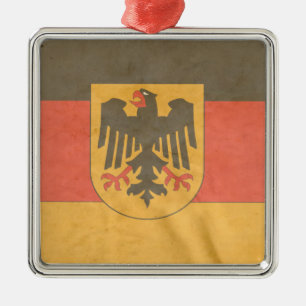 German Coat of Arms Flag Metal Tree Decoration