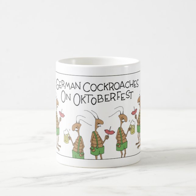 German Cockroaches on Oktoberfest Coffee Mug (Center)