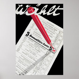 German Communist Party Election Poster, Weimar Poster