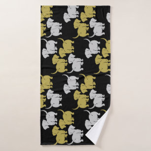 German Dachshund Dog Patterns Bath Towel