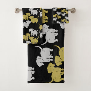 German Dachshund Dog Patterns Bath Towel Set