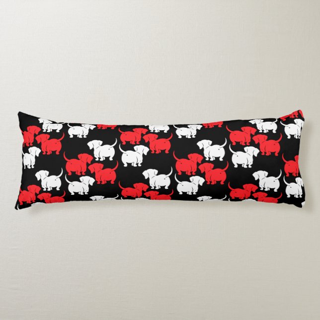 German Dachshund Dog Patterns Body Cushion (Front)