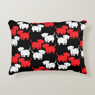 German Dachshund Dog Patterns Decorative Cushion