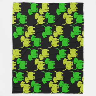 German Dachshund Dog Patterns Fleece Blanket