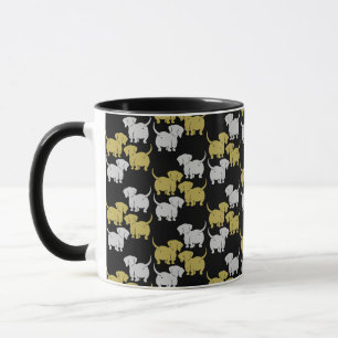 German Dachshund Dog Patterns Mug