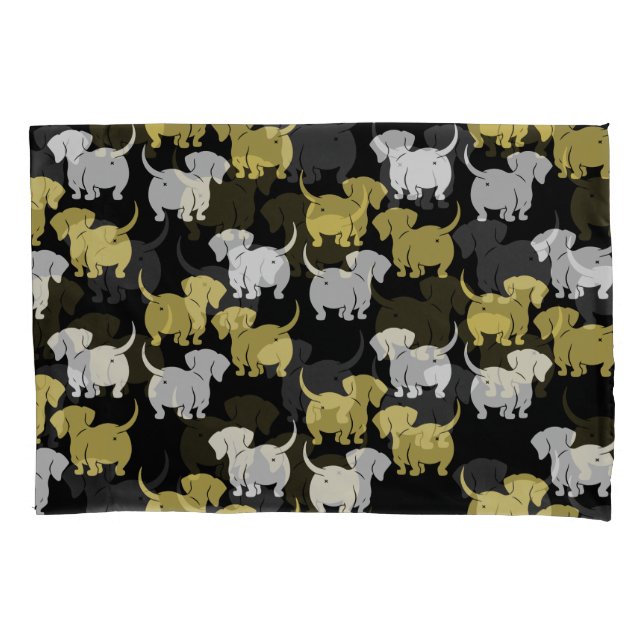 German Dachshund Dog Patterns Pillowcase (Front)