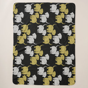 German Dachshund Dog Patterns Sherpa Blanket