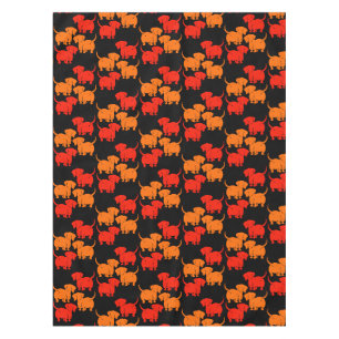 German Dachshund Dog Patterns Tablecloth