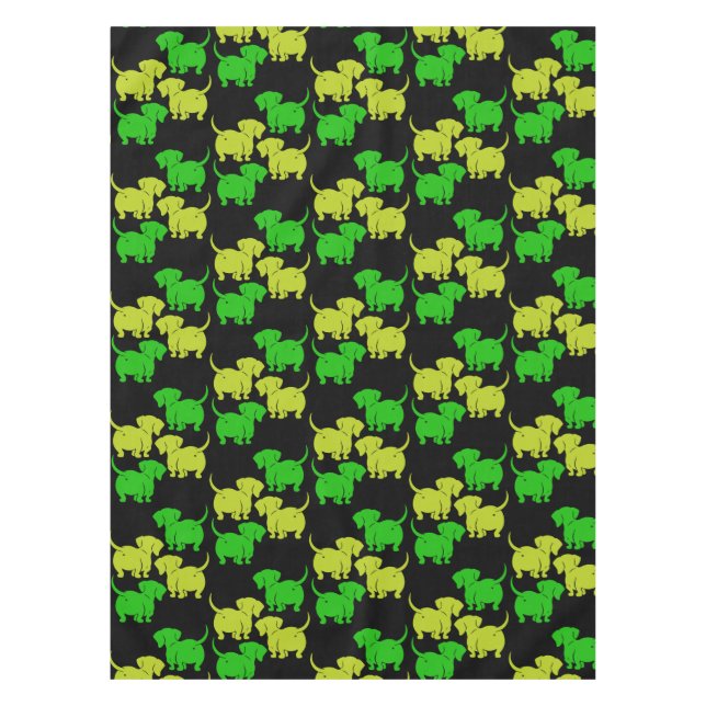 German Dachshund Dog Patterns Tablecloth (Front)