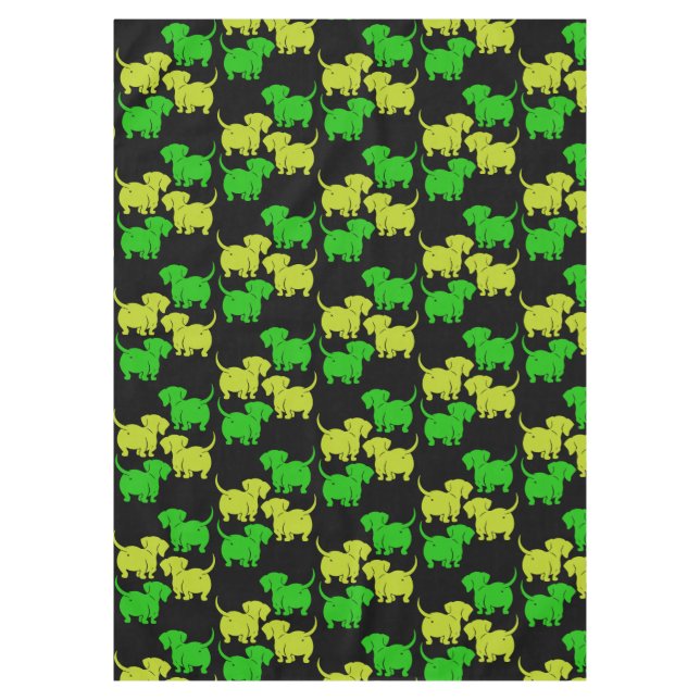 German Dachshund Dog Patterns Tablecloth (Front)
