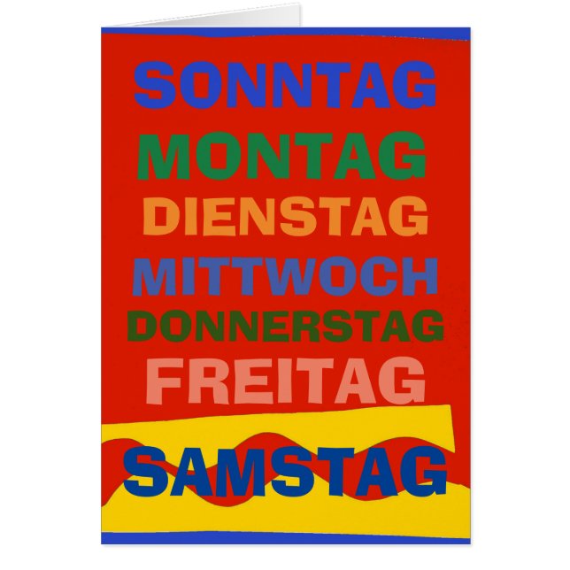 German Days, edit text (Front)