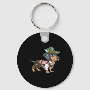 German Dog Dachshund Bavarian Weiner Sausage _2 Key Ring