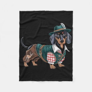 German Dog Dachshund Bavarian Weiner Sausage _3  Fleece Blanket