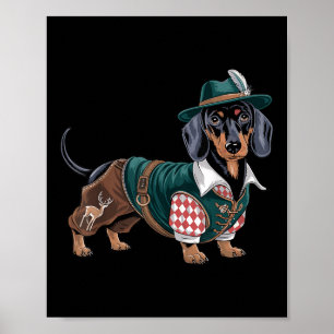 German Dog Dachshund Bavarian Weiner Sausage _3  Poster