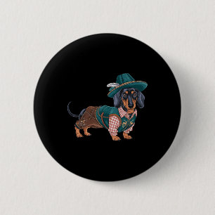 German Dog Dachshund Bavarian Weiner Sausage _6  6 Cm Round Badge