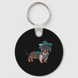 German Dog Dachshund Bavarian Weiner Sausage _6 Key Ring