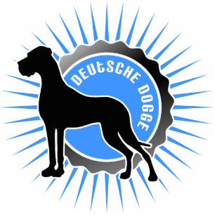 German: Dogge Photo Sculpture Key Ring