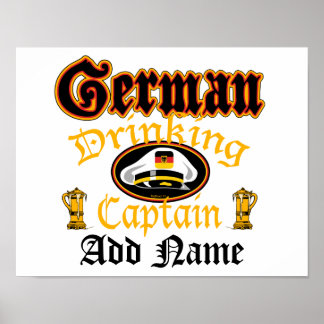 German Drinking Cptn Poster