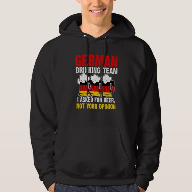 German drinking team I asked Germany drinking team Hoodie (Front)