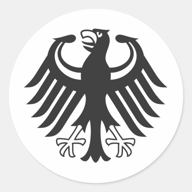German eagle classic round sticker (Front)