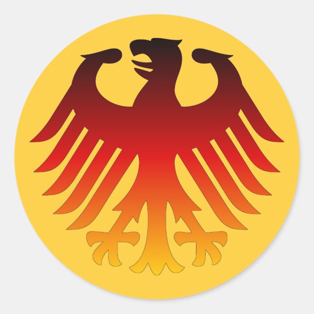 German Eagle Classic Round Sticker (Front)