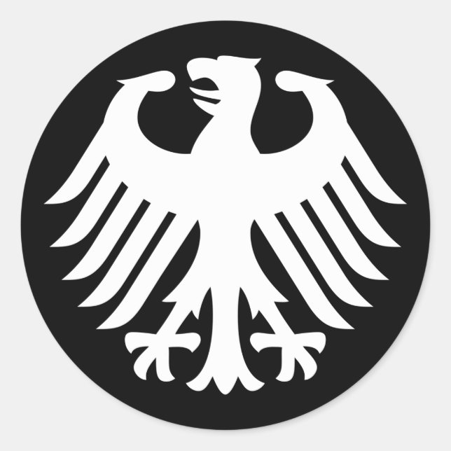 German Eagle Classic Round Sticker (Front)
