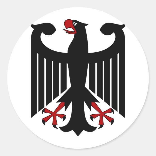German Eagle Classic Round Sticker (Front)