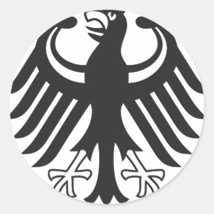 German eagle classic round sticker
