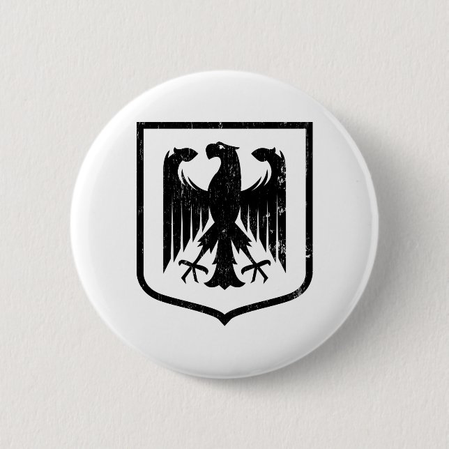 German Eagle - Deutschland coat of arms 6 Cm Round Badge (Front)